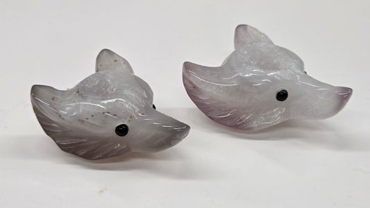 Drusy Agate wolf head (M)