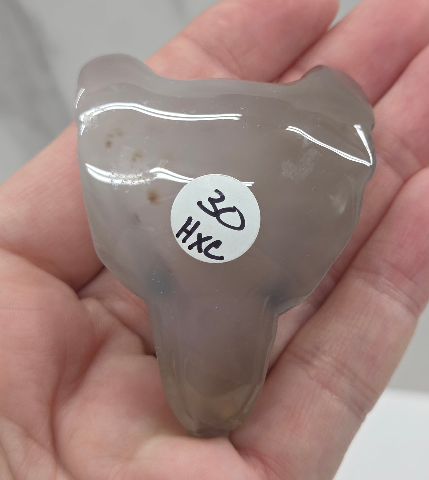 Drusy Agate wolf head (M)