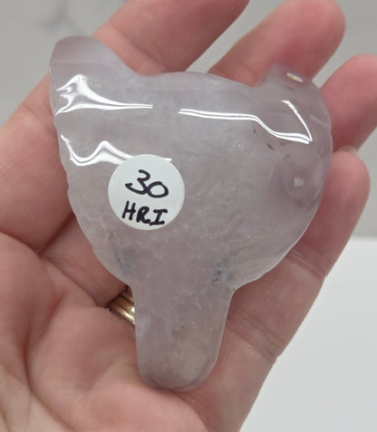 Drusy Agate wolf head (M)