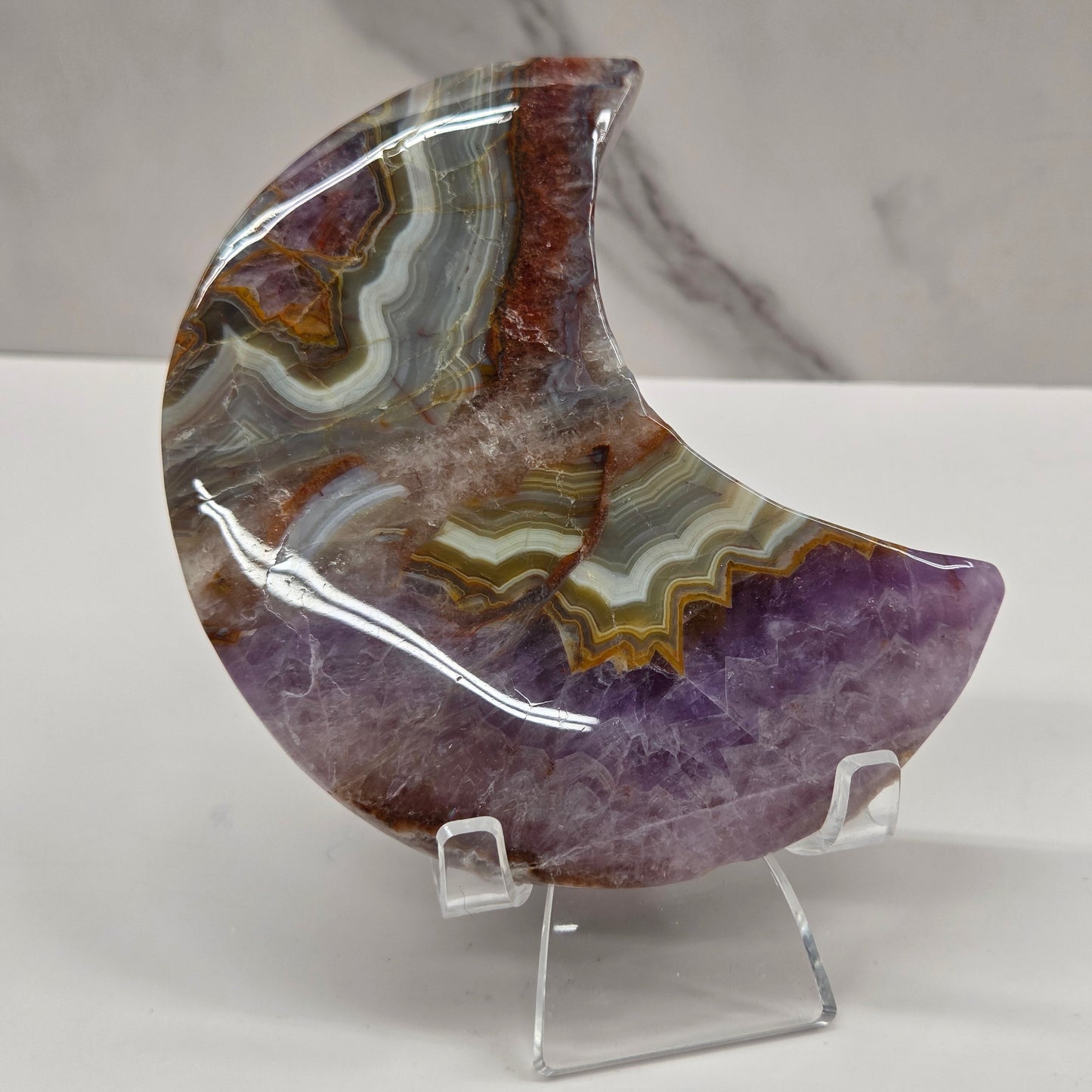 Moon - Amethyst w/ Agate