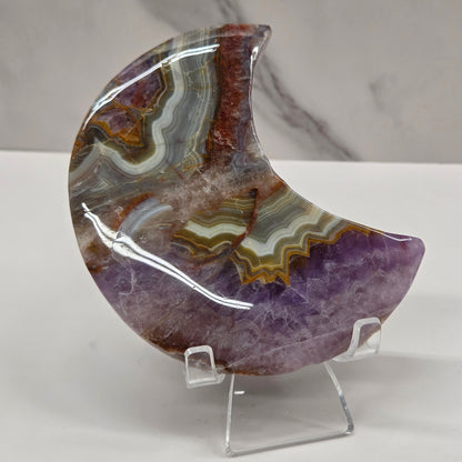 Moon - Amethyst w/ Agate