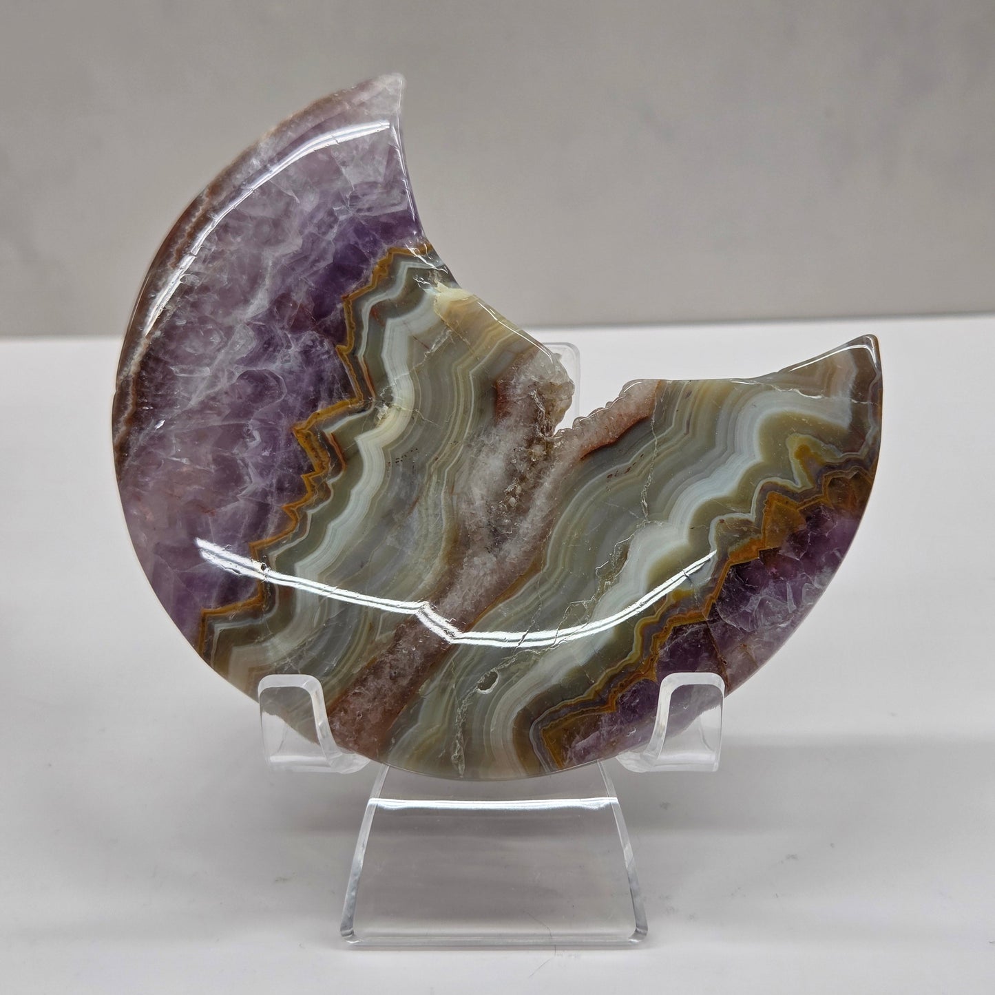 Moon - Amethyst w/ Agate