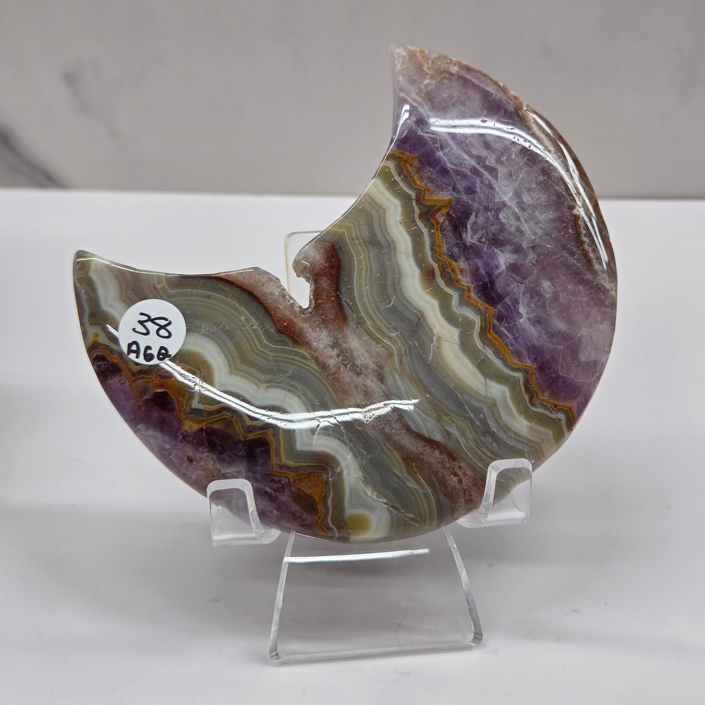 Moon - Amethyst w/ Agate