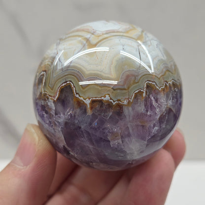 Amethyst w/ Agate sphere