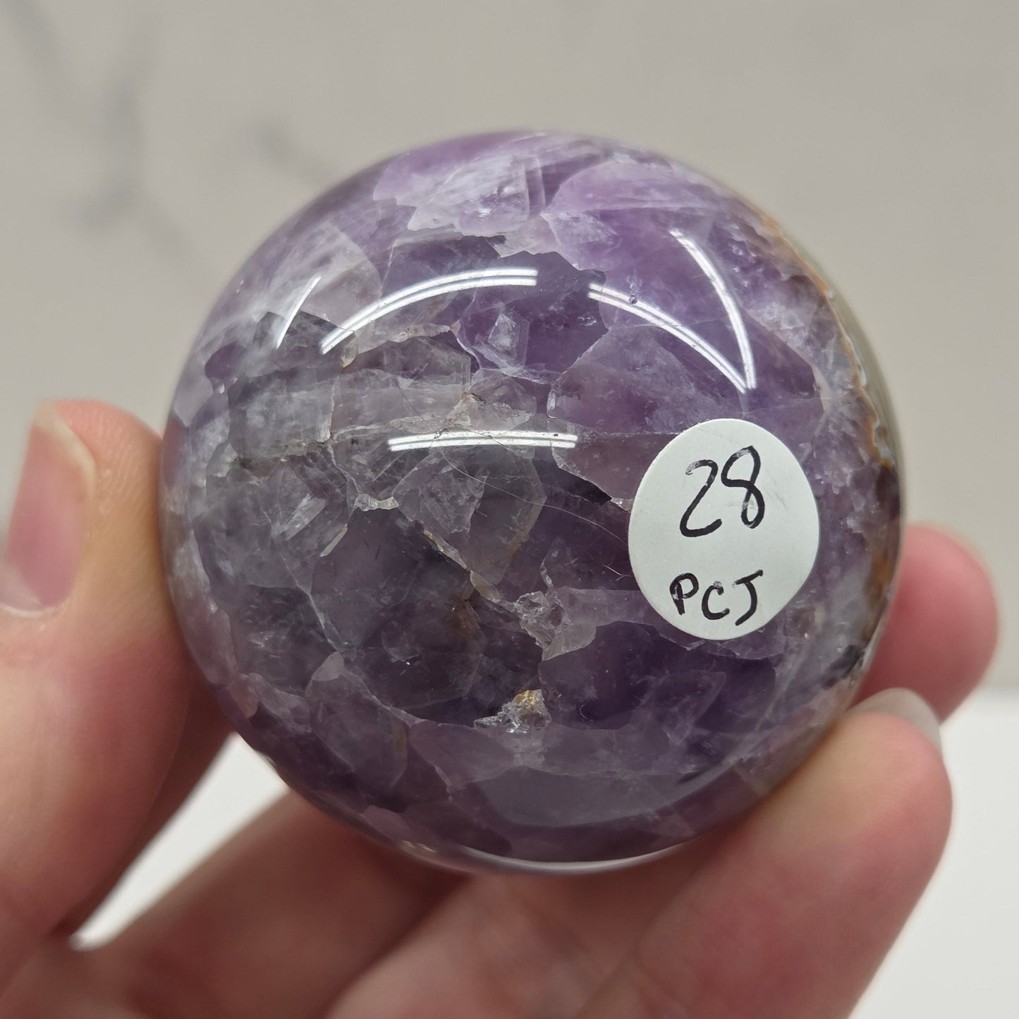 Amethyst w/ Agate sphere