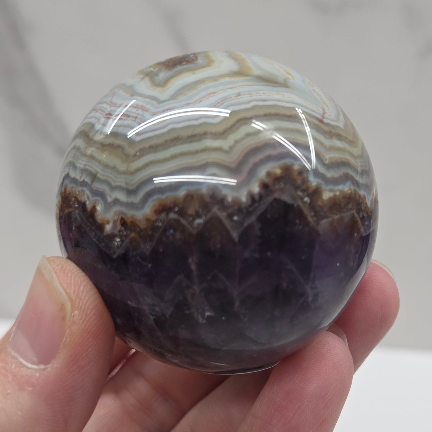 Amethyst w/ Agate sphere