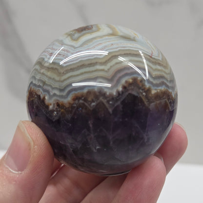 Amethyst w/ Agate sphere