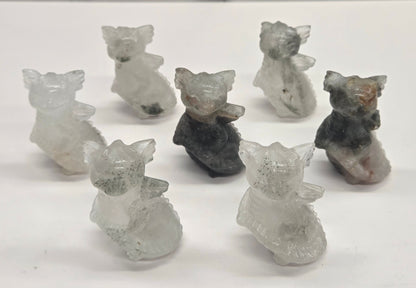 Cute standing dragon carving