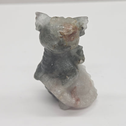 Cute standing dragon carving