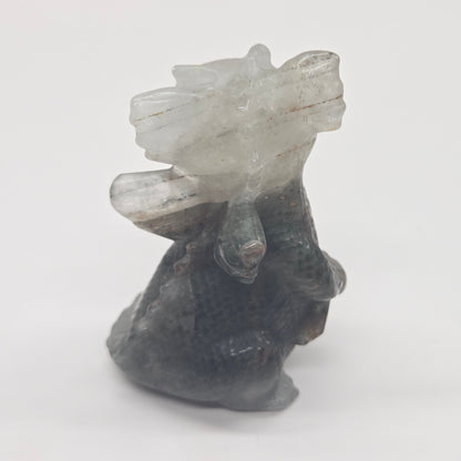 Cute standing dragon carving