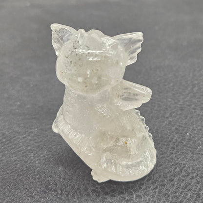 Cute standing dragon carving