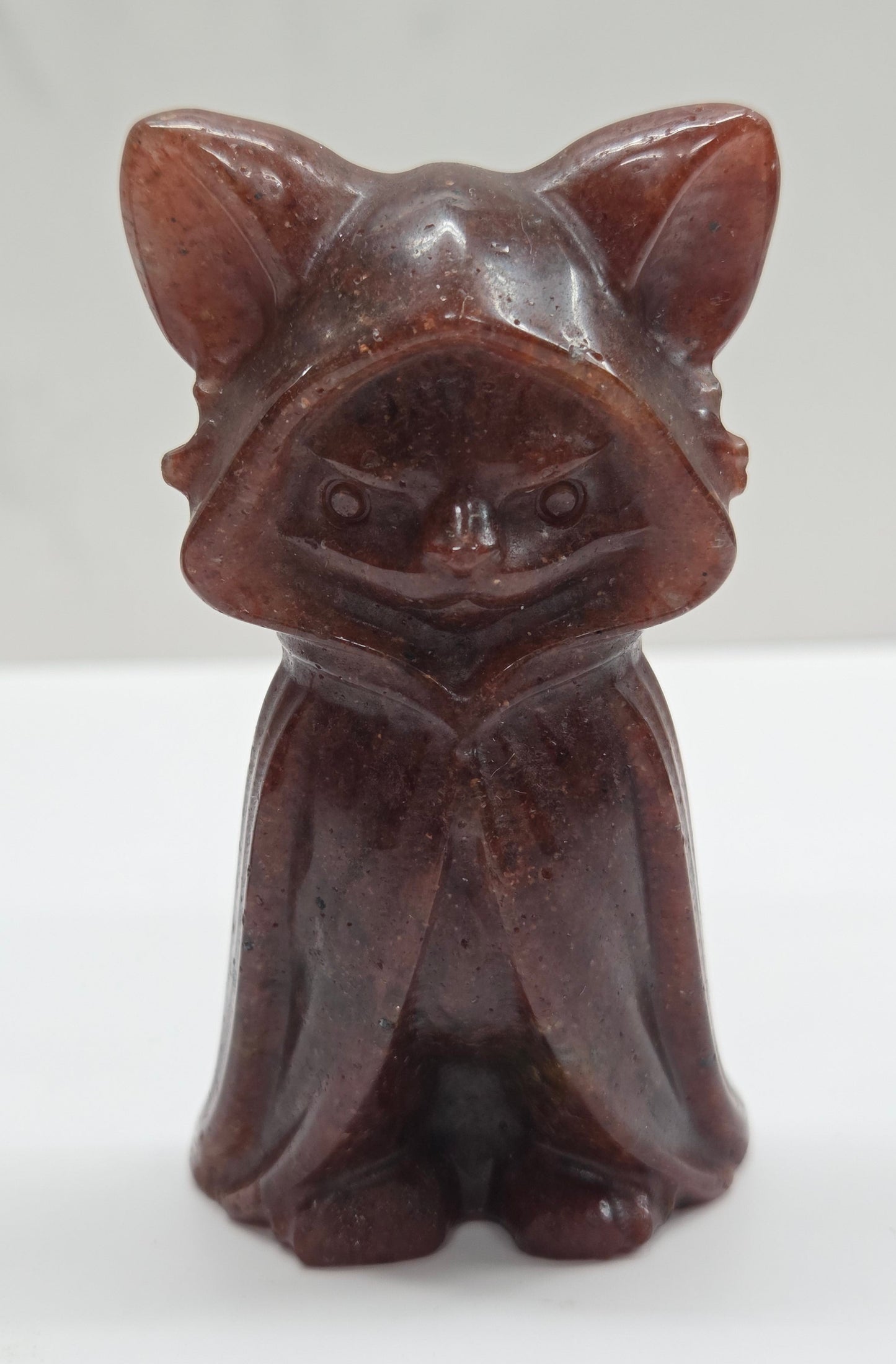 Spooky hooded cat/kitty carving