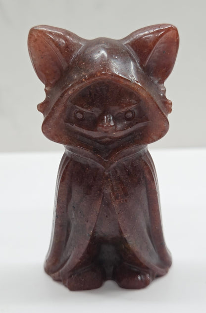 Spooky hooded cat/kitty carving