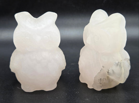 Owl - Pink Mangano Calcite