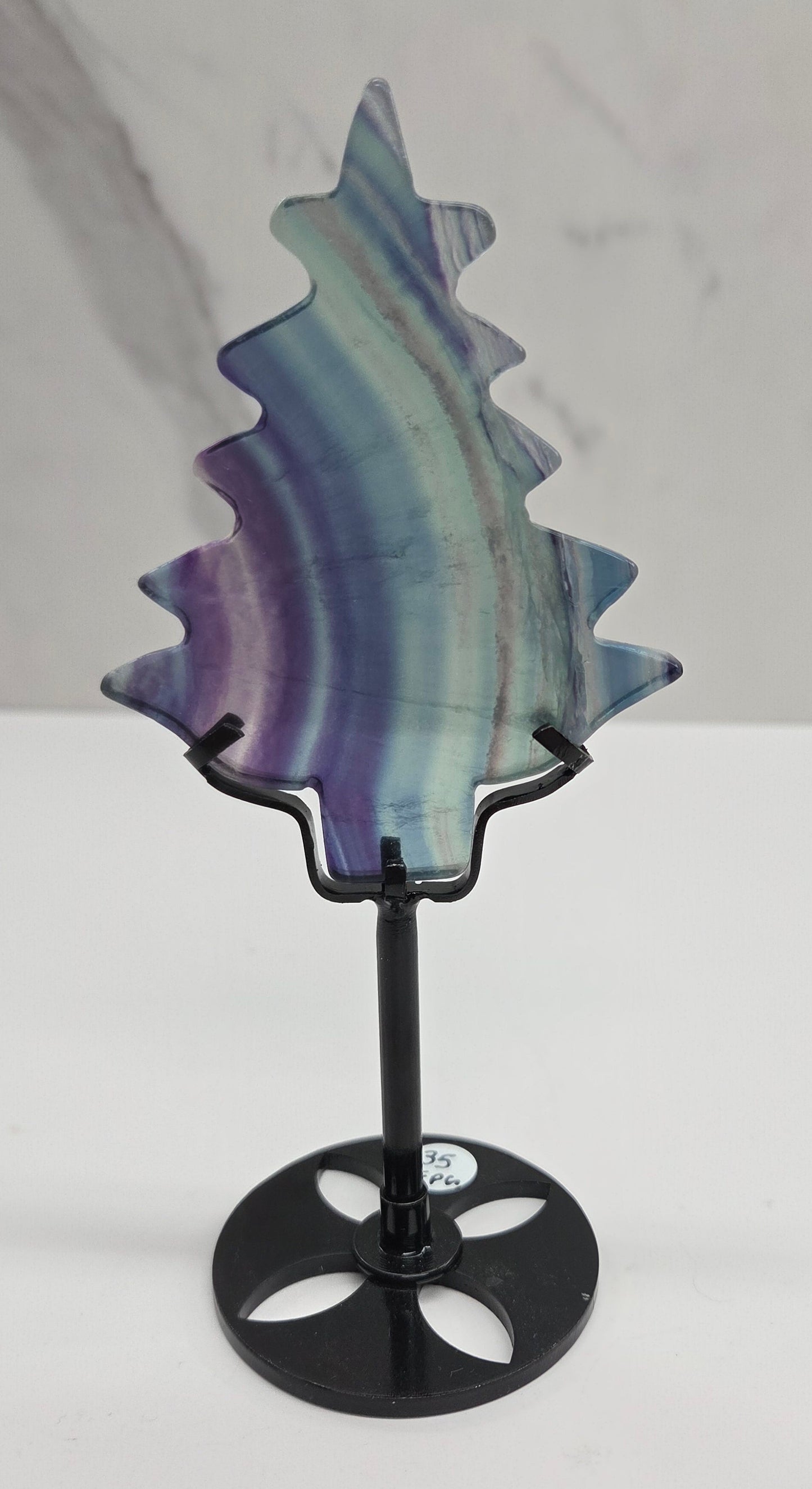 Fluorite Christmas tree on stand