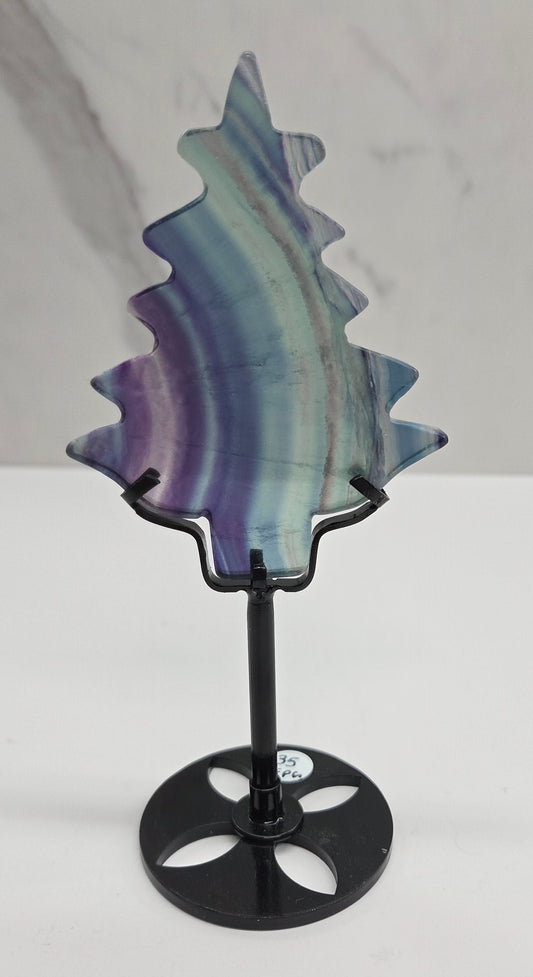 Fluorite Christmas tree on stand