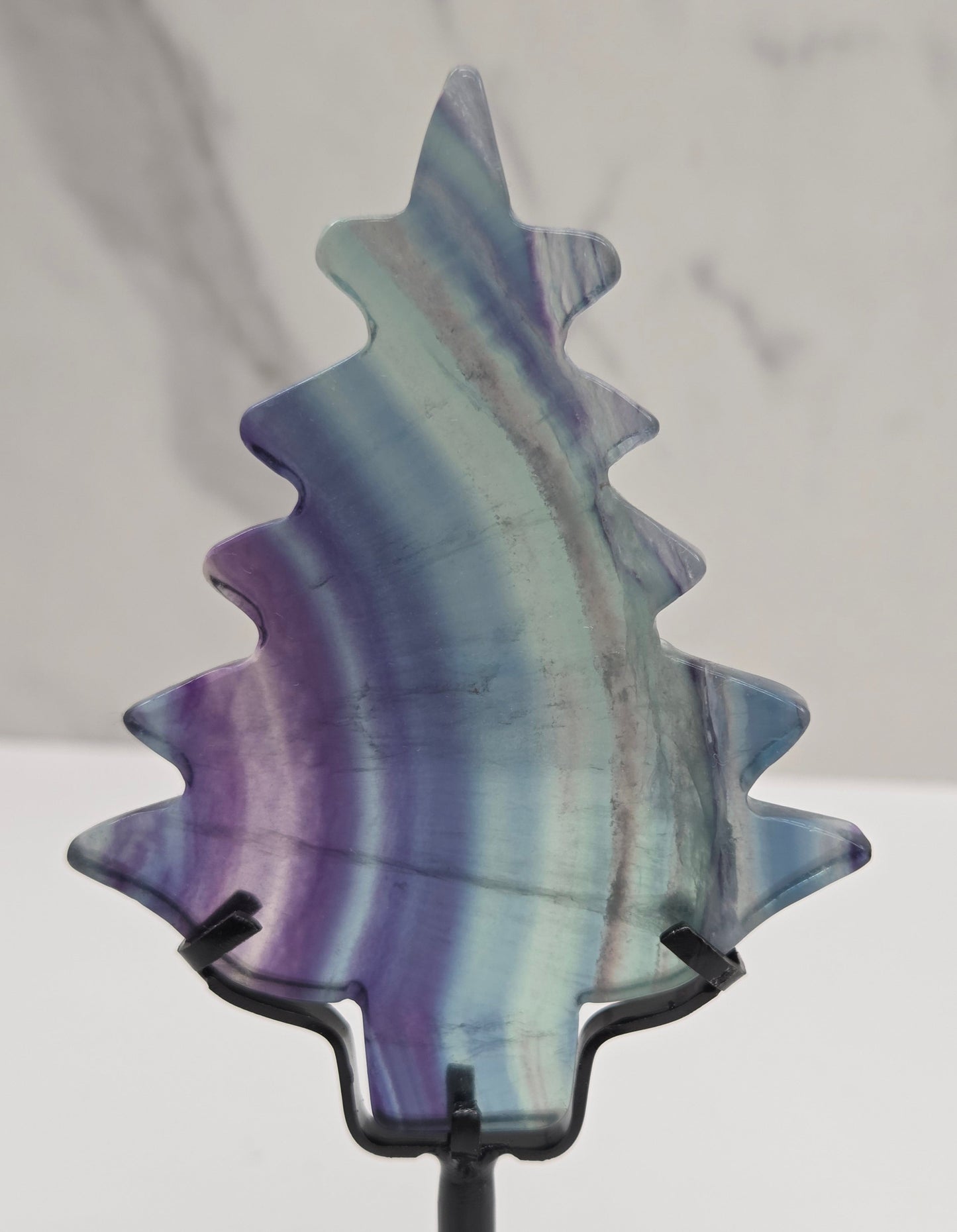 Fluorite Christmas tree on stand