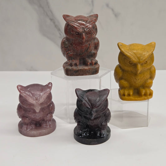 Owl carving - Angry owl (L)