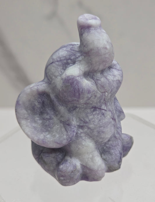 "Dumbo" baby elephant carving