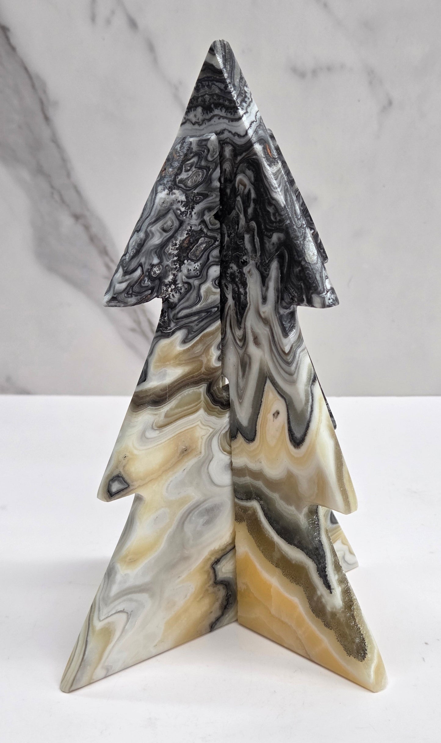 Zebra Calcite Christmas tree