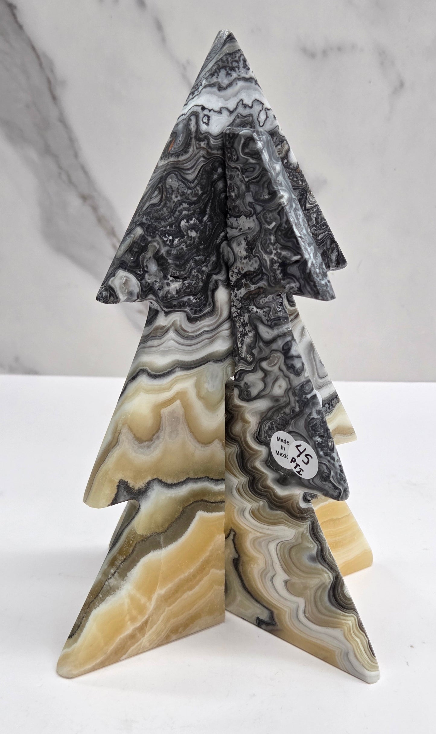 Zebra Calcite Christmas tree