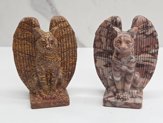 Angel cat carvings (L)