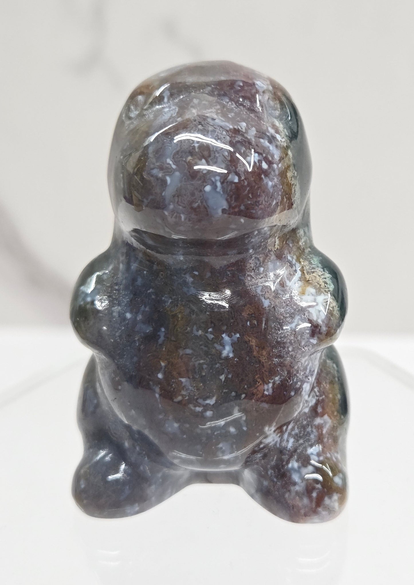 Chubby belly dino - Ocean Jasper/Moss Agate mix (medium)