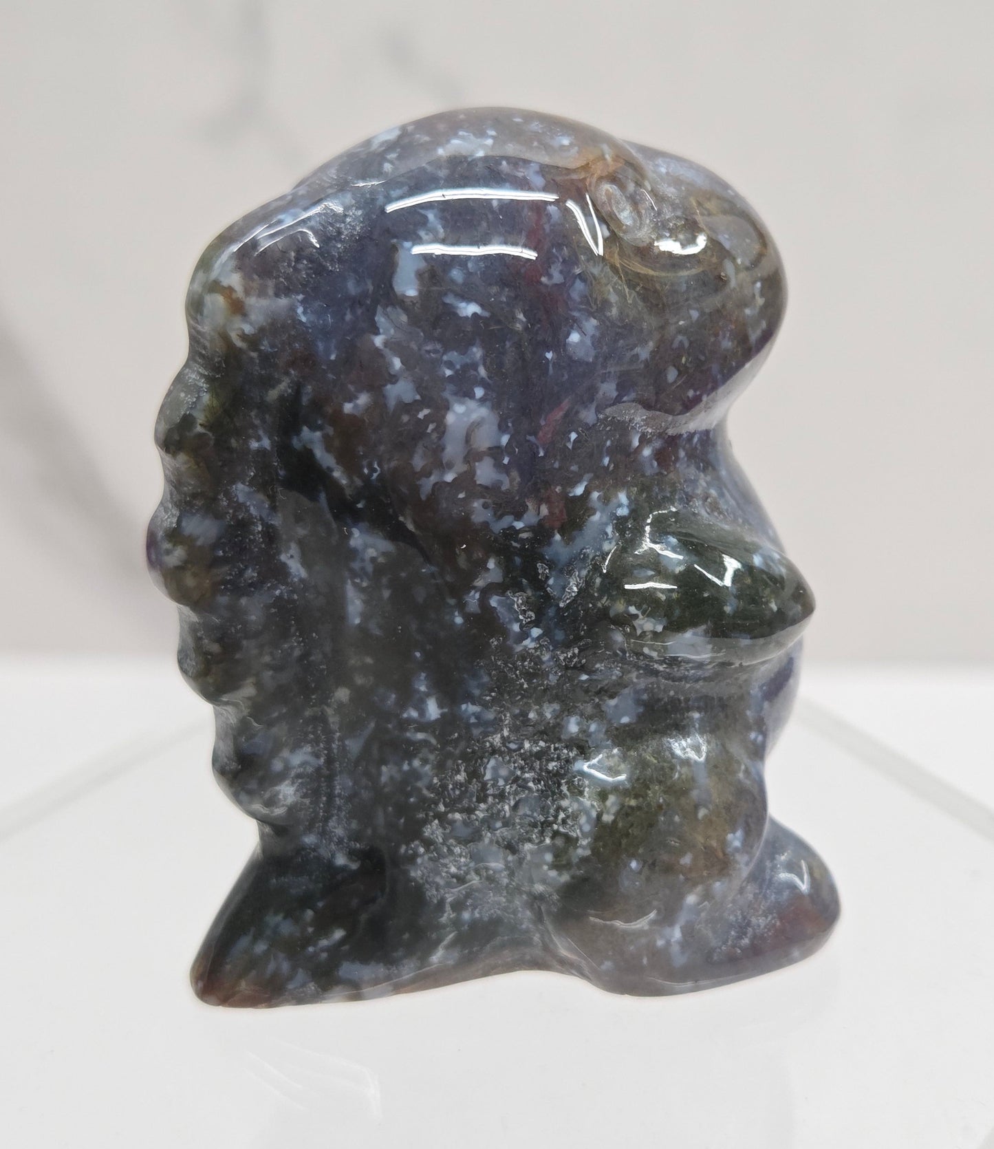 Chubby belly dino - Ocean Jasper/Moss Agate mix (medium)