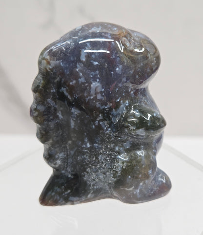 Chubby belly dino - Ocean Jasper/Moss Agate mix (medium)