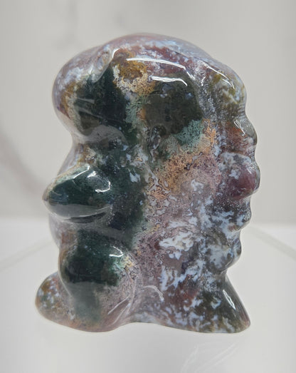 Chubby belly dino - Ocean Jasper/Moss Agate mix (medium)