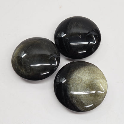 Gold Sheen Obsidian coin