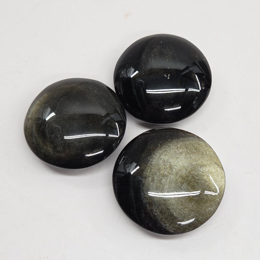 Gold Sheen Obsidian coin