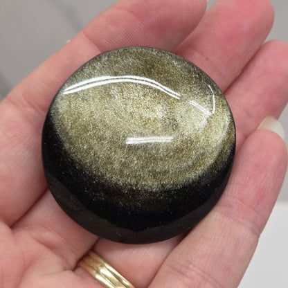 Gold Sheen Obsidian coin