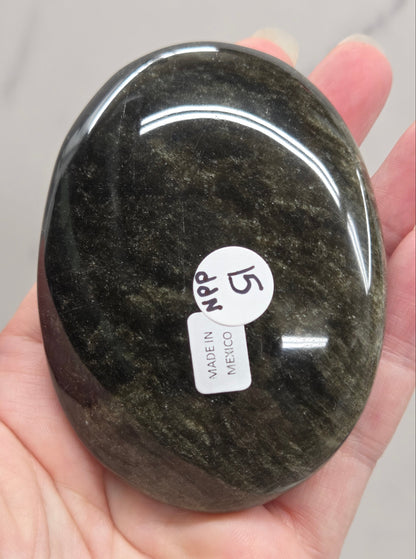 Palm - Gold Sheen Obsidian