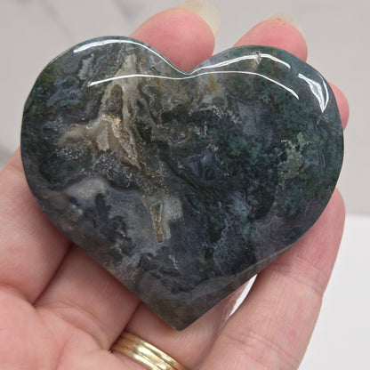 Heart - Moss Agate