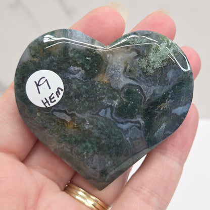 Heart - Moss Agate