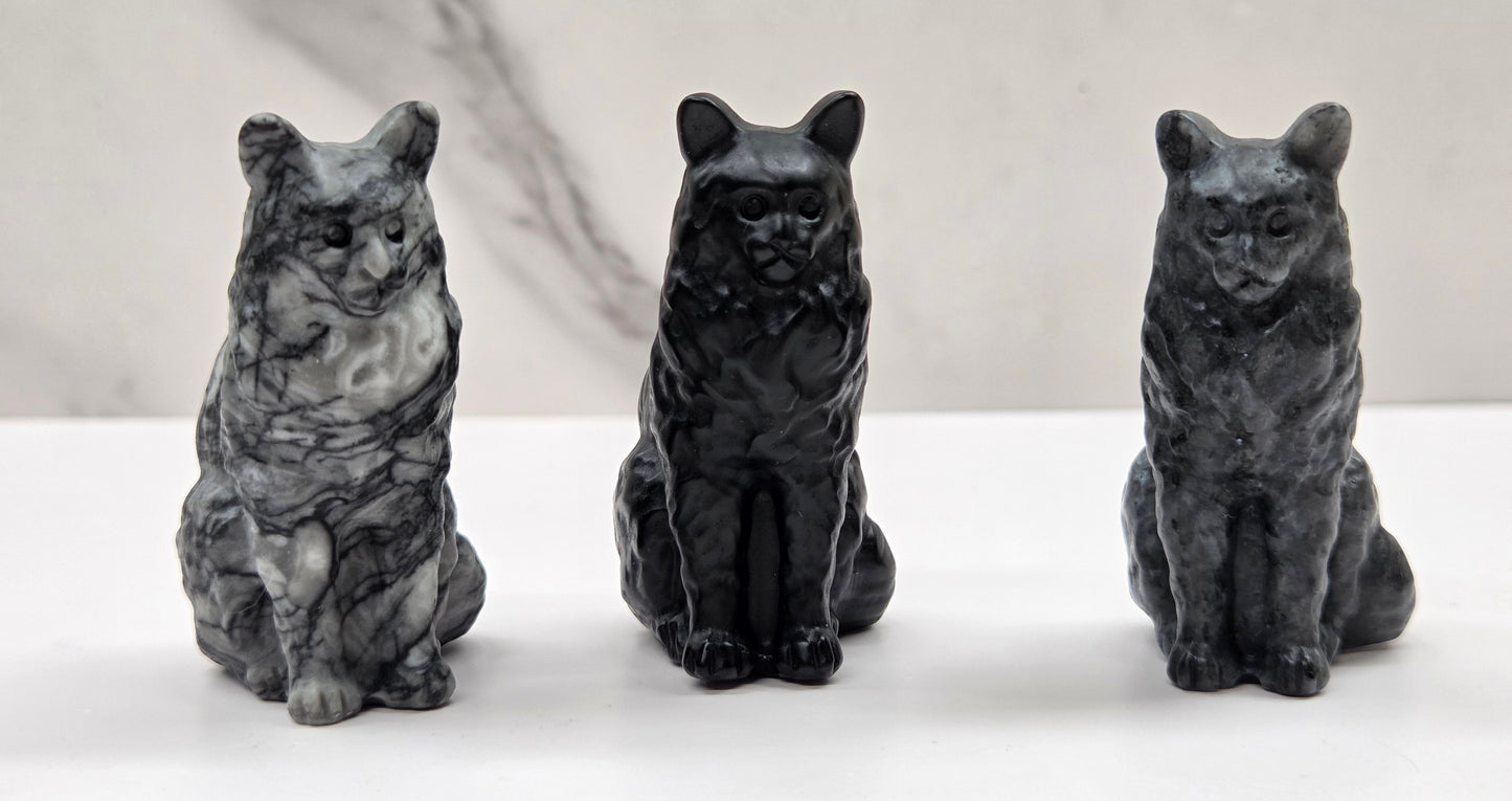 Cat/kitty carving - Maine Coone style (L)
