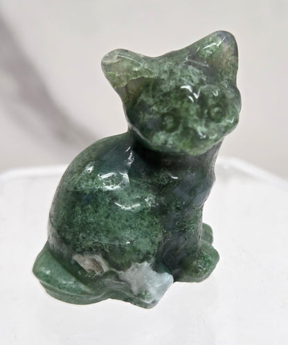 Cat/kitty carvings - side sitting (S)