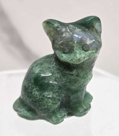 Cat/kitty carvings - side sitting (S)