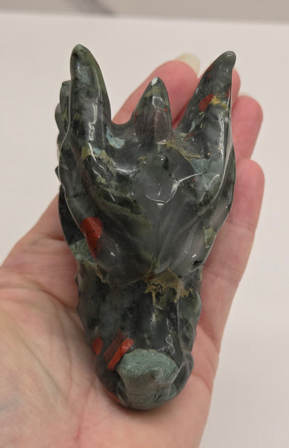 Dragon head - African Bloodstone (M)