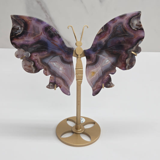 Blue Flower Agate butterfly wings