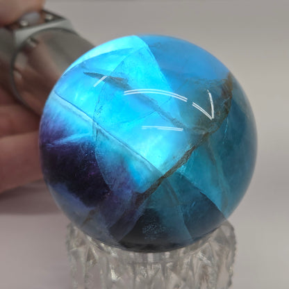 Blue Fluorite sphere
