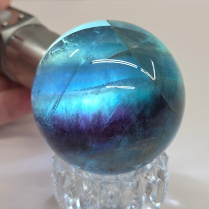 Blue Fluorite sphere