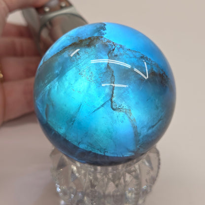 Blue Fluorite sphere