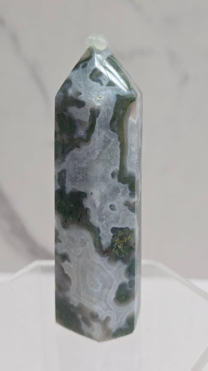 Moss Agate tower (6 sided)