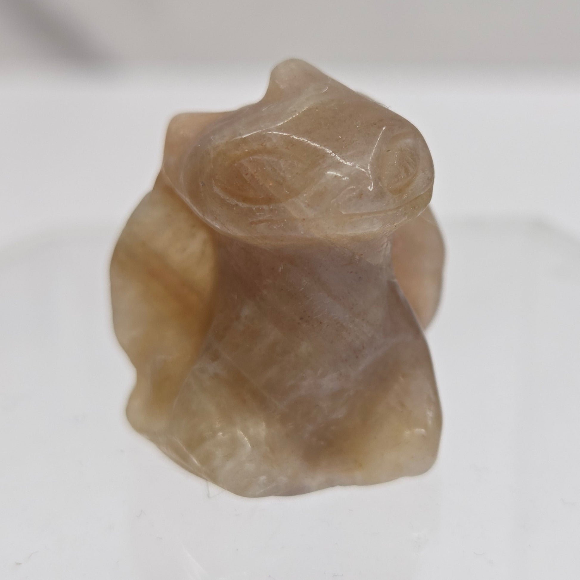 Moonstone Toothless carving on a white background