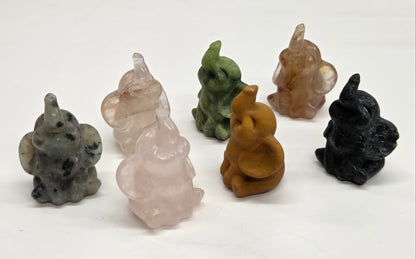 "Dumbo" baby elephant carving (S)