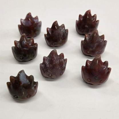Mini Ocean Jasper/Moss Agate flames