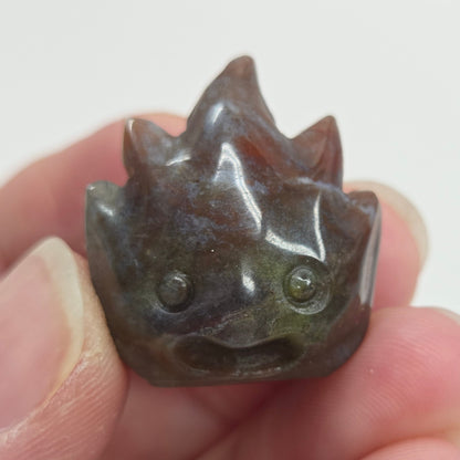 Mini Ocean Jasper/Moss Agate flames