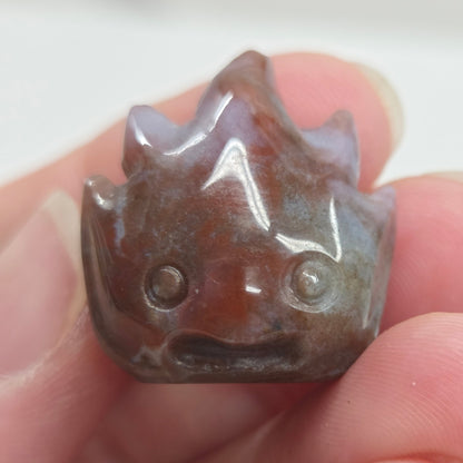 Mini Ocean Jasper/Moss Agate flames